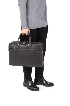 Hexagona Document Holder<Briefcase - 17" & A4 - Leather