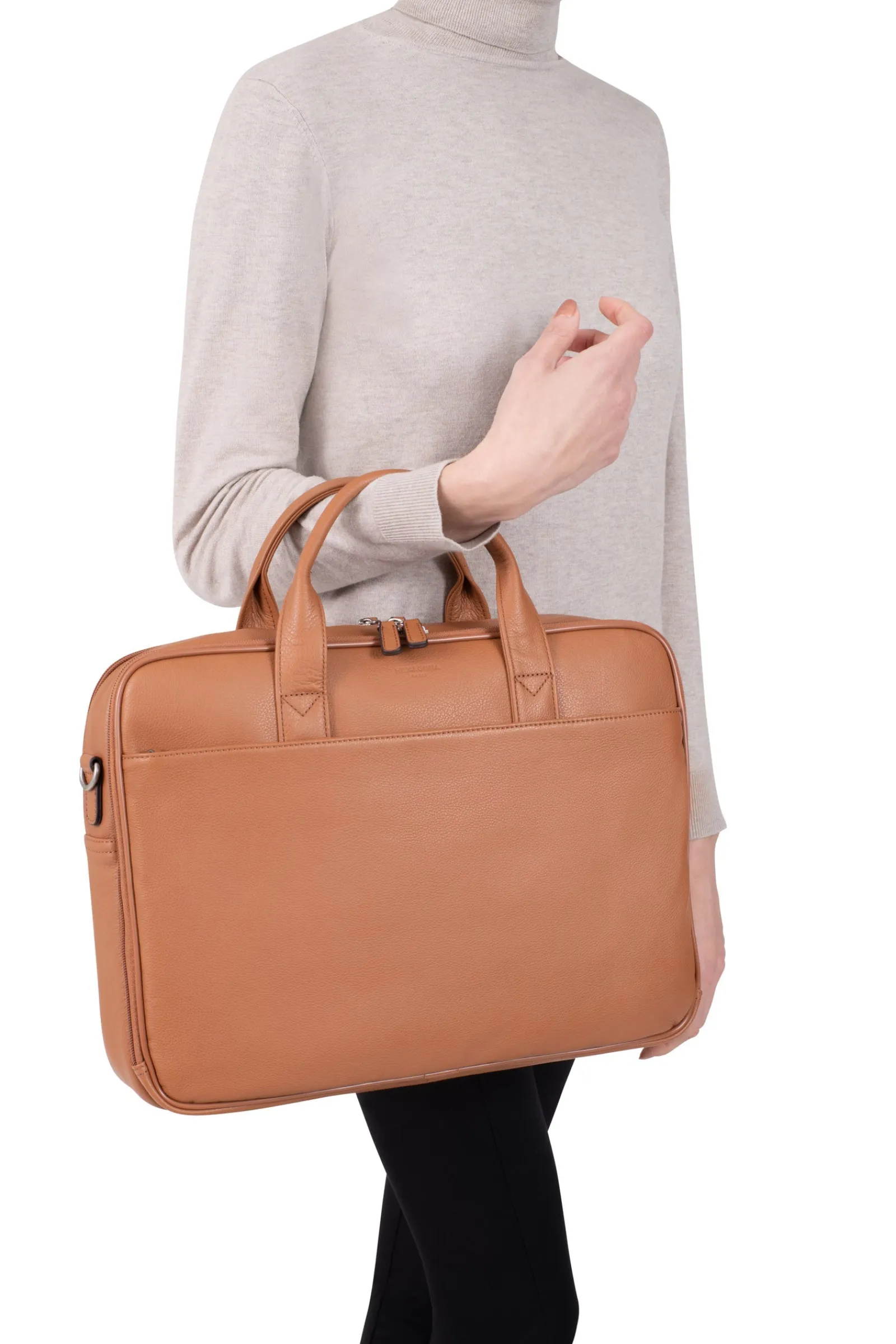 Women Hexagona Handbag<Briefcase - 15" & A4 - Leather