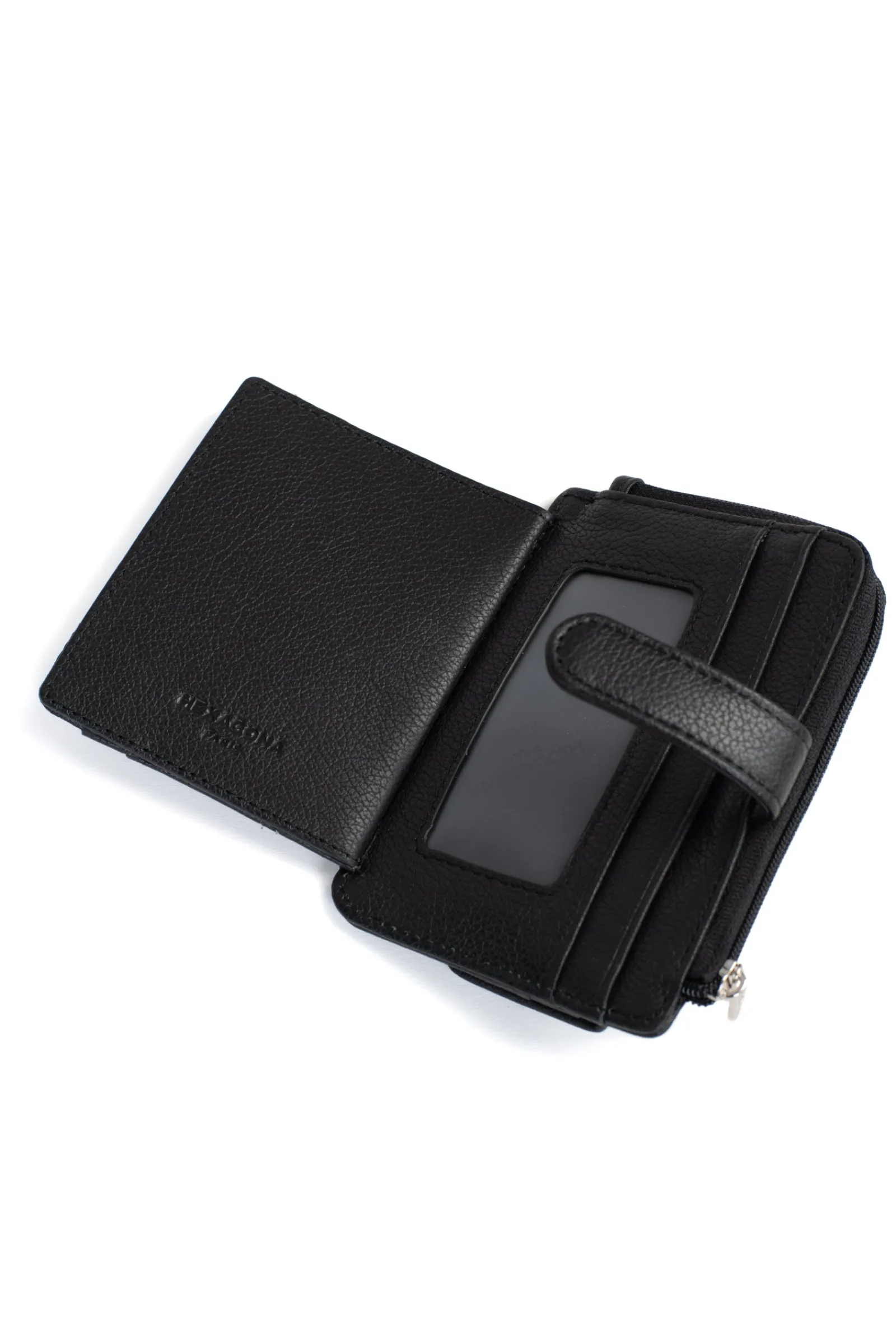 Women Hexagona Wallet<Card holder - 1 flap - Leather