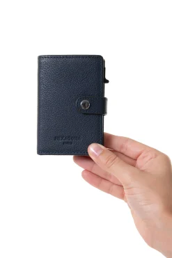 Women Hexagona Card Holder<Card holder case - 2 flaps - Stop RFID - Leather