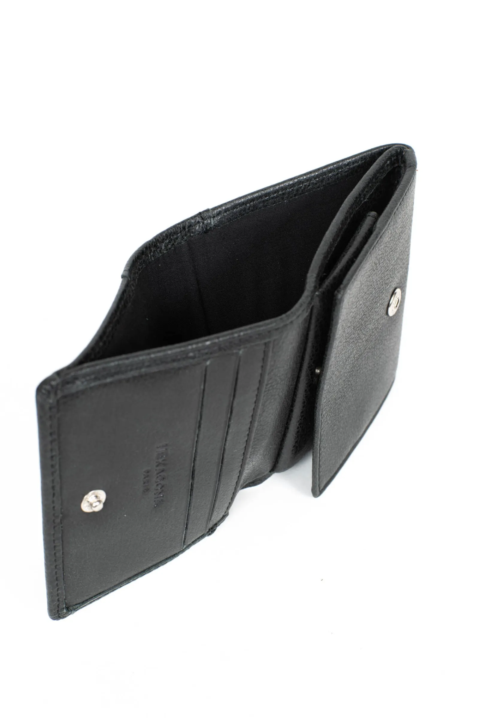 Hexagona Wallet<Coin purse - 1 flap - Leather