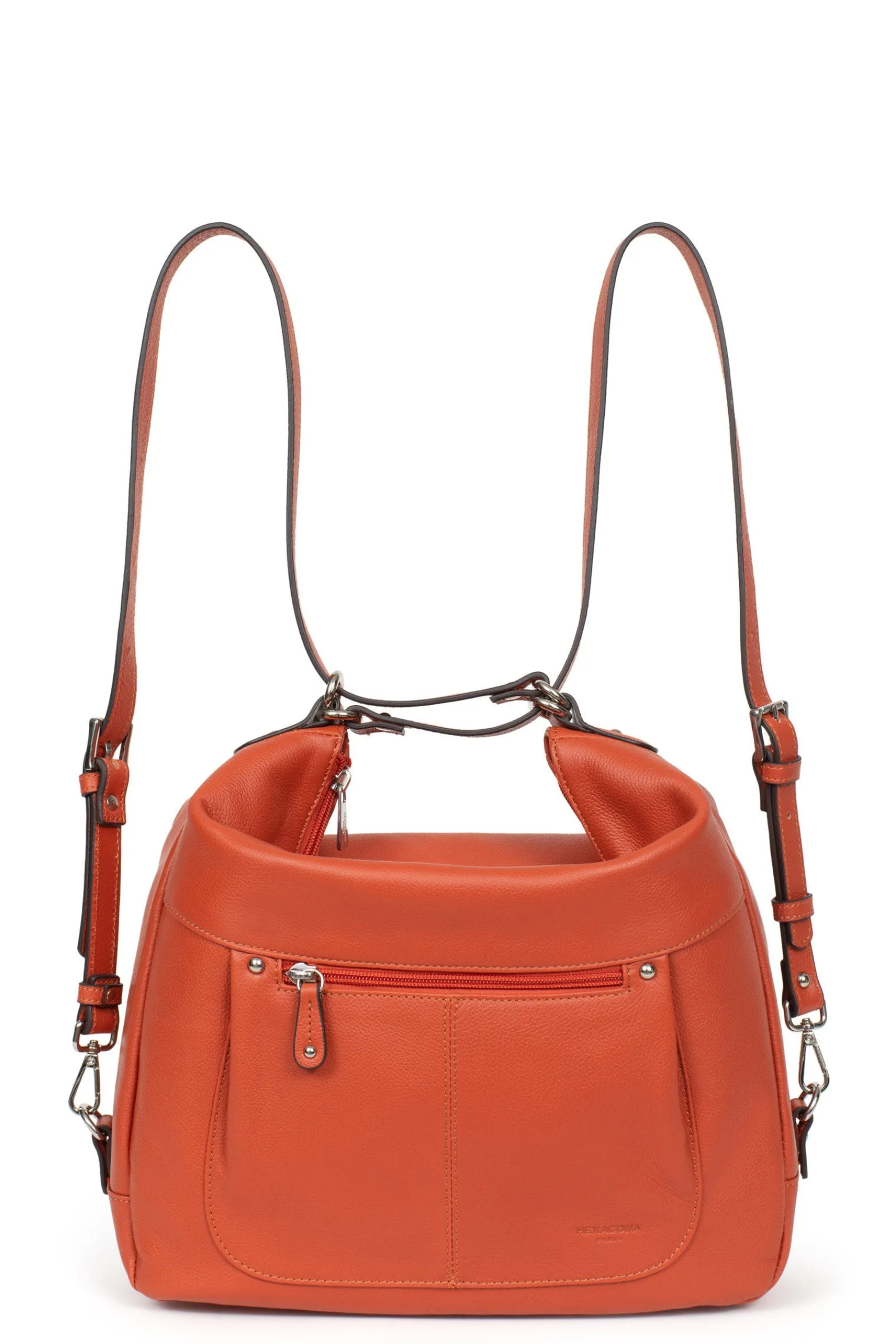 Women Hexagona Transformable Bag|Backpack<Convertible bag - A4 - Leather