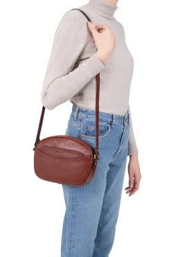 Women Hexagona Shoulder Bag<Crossbody bag - Leather