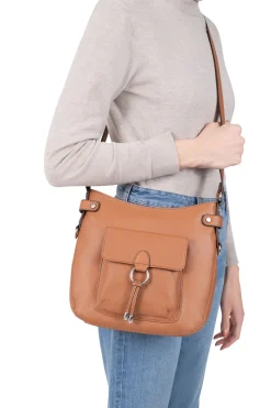 Women Hexagona Shoulder Bag<Crossbody bag - Leather