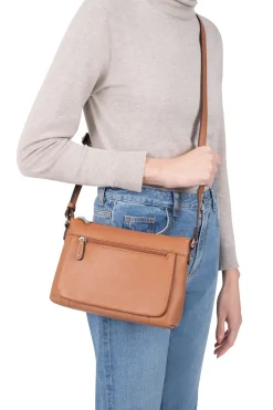 Women Hexagona Shoulder Bag<Crossbody bag - Leather