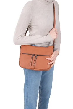 Women Hexagona Shoulder Bag<Crossbody bag - Leather