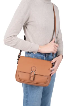 Women Hexagona Shoulder Bag<Crossbody bag - Leather