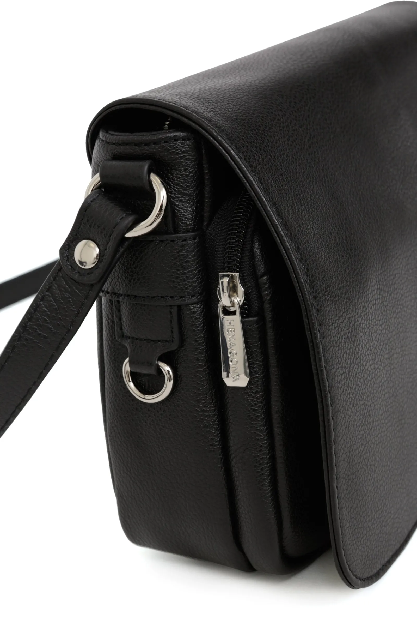 Women Hexagona Shoulder Bag<Crossbody bag - Leather