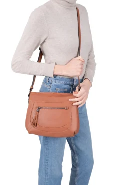 Women Hexagona Shoulder Bag<Crossbody bag - Leather