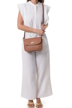 Women Hexagona Shoulder Bag<Crossbody bag - Leather