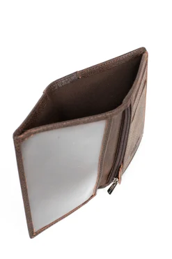 Hexagona Wallet<European wallet - 1 flap - Leather