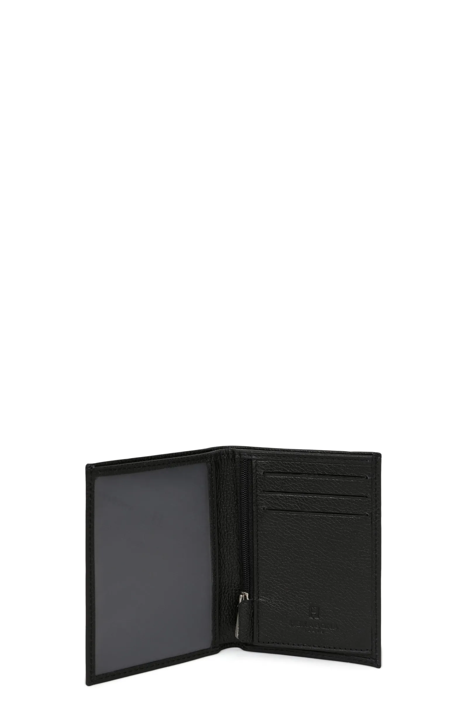 Hexagona Wallet<European wallet - 1 flap - Leather