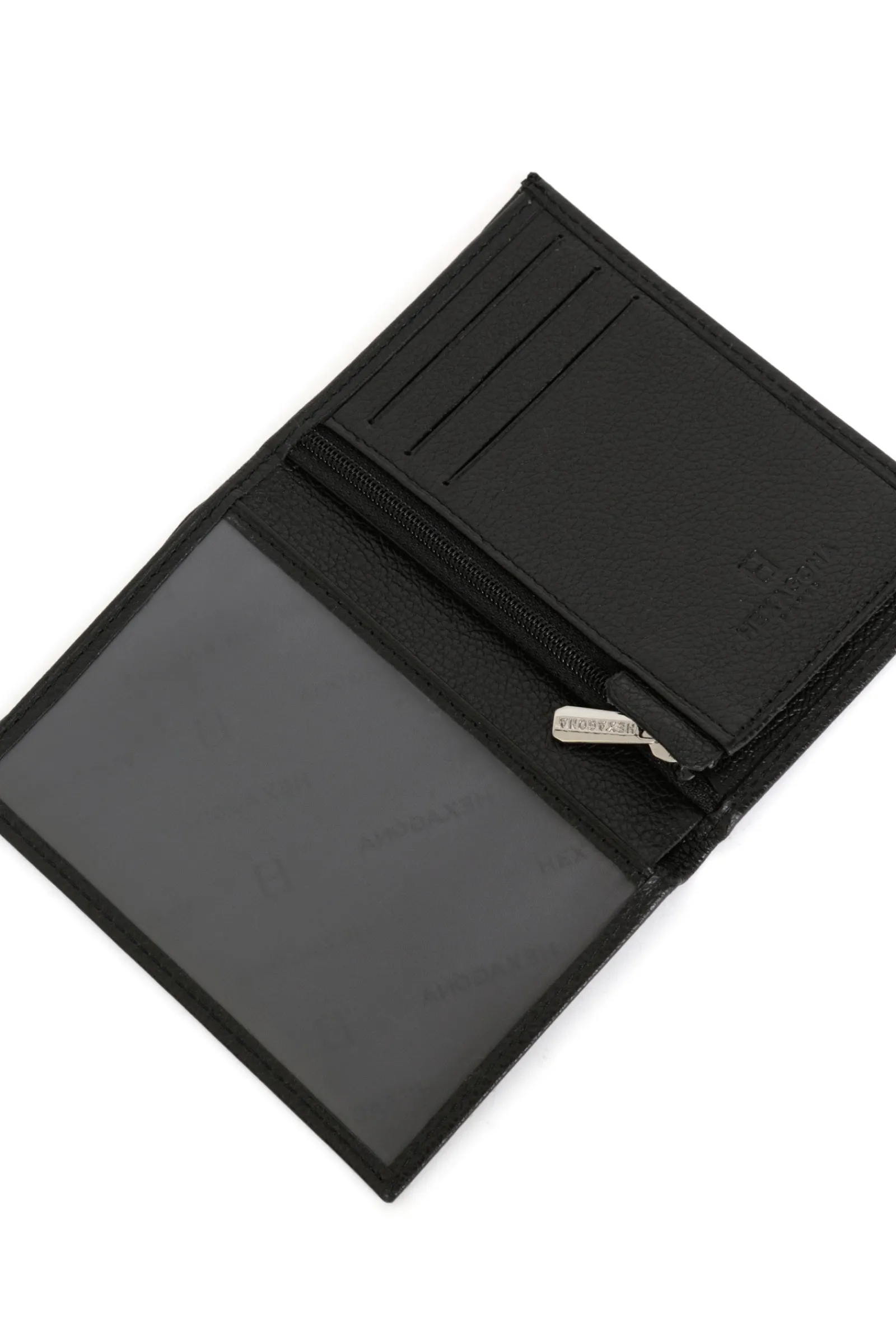 Hexagona Wallet<European wallet - 1 flap - Leather