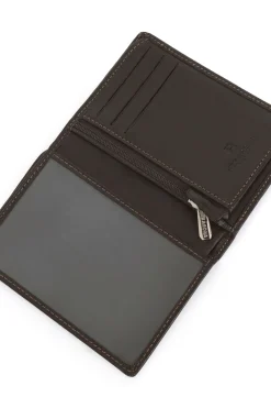 Hexagona Wallet<European wallet - 1 flap - Leather
