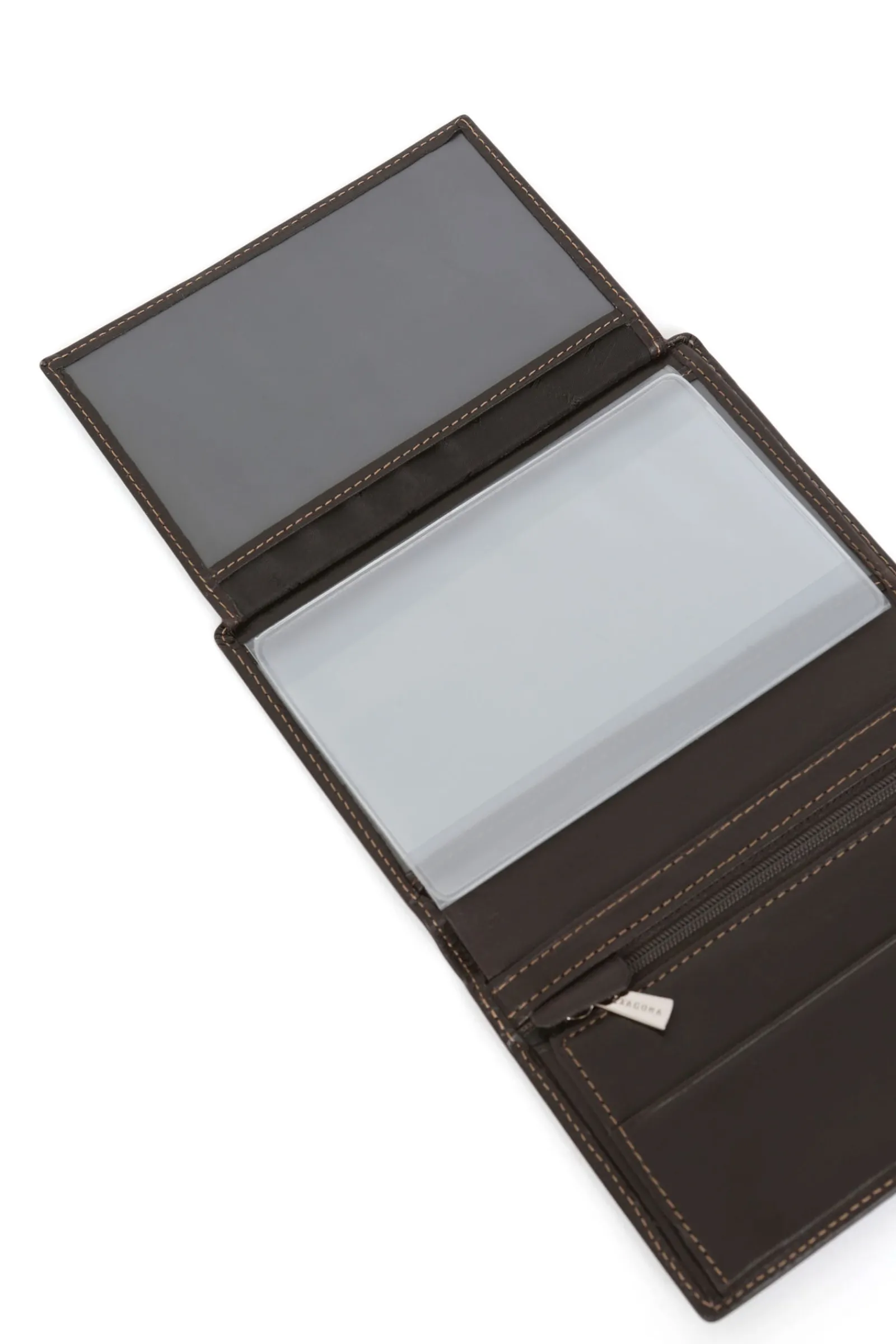 Hexagona Wallet<European wallet - 2 flaps - Leather