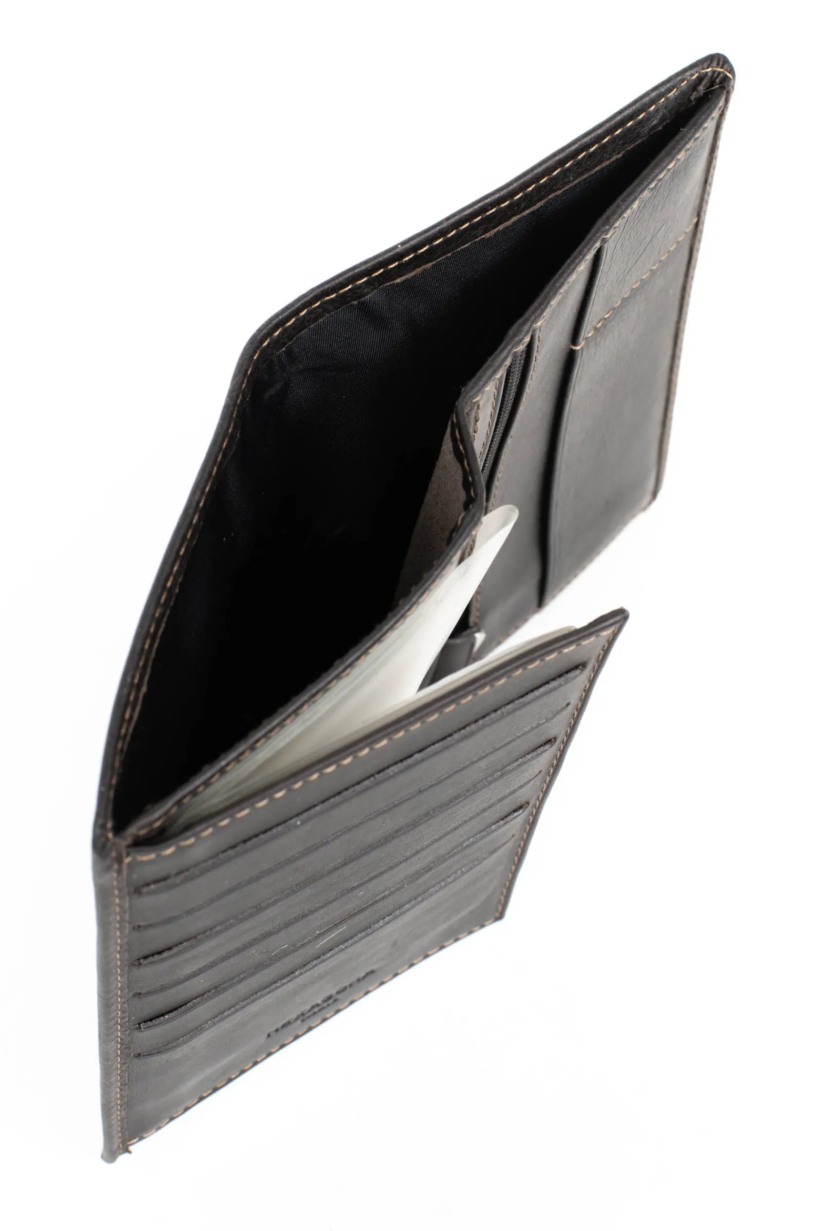 Hexagona Wallet<European wallet - 2 flaps - Leather