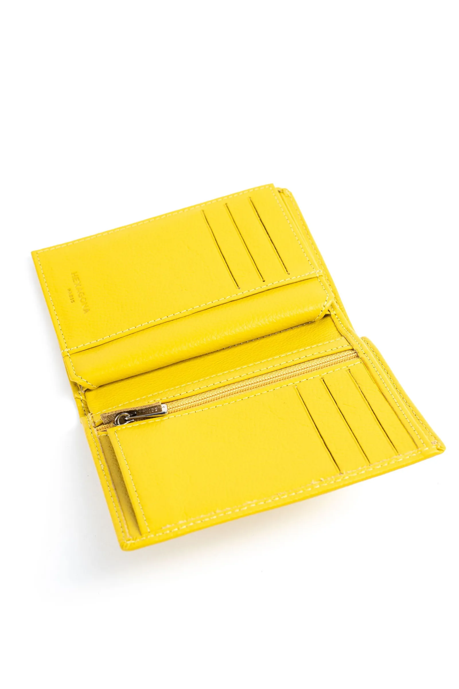 Women Hexagona Wallet<European wallet - 2 flaps - Leather