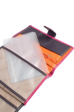 Women Hexagona Wallet<European wallet - 2 flaps - Leather