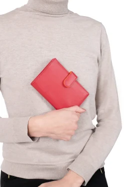 Women Hexagona Wallet<European wallet - 2 flaps - Leather