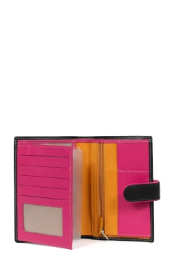 Women Hexagona Wallet<European wallet - 2 flaps - Leather