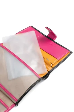 Women Hexagona Wallet<European wallet - 2 flaps - Leather