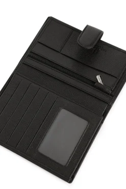 Women Hexagona Wallet<European wallet - 2 flaps - Leather