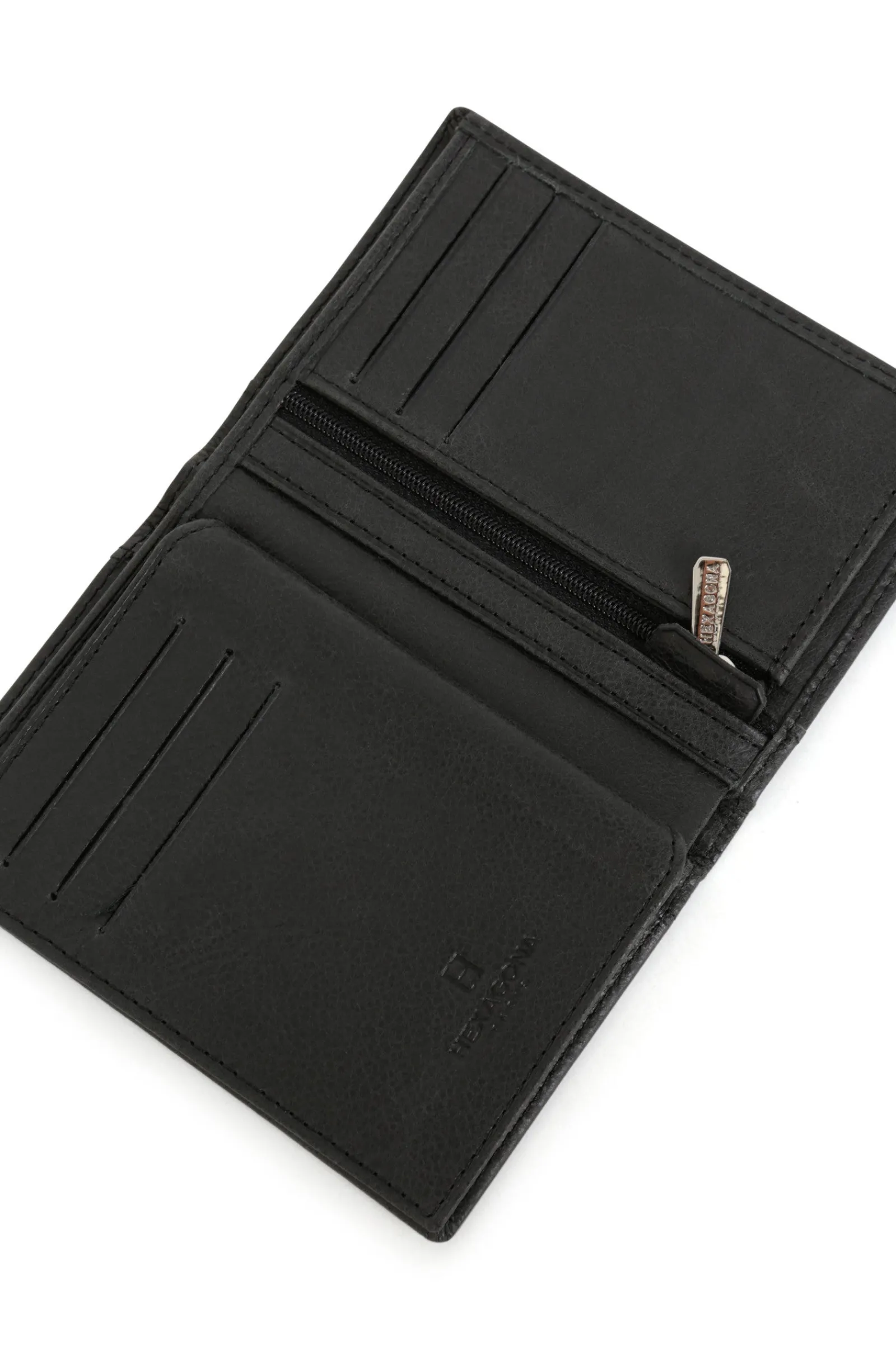 Hexagona Wallet<European wallet - 2 flaps - Leather