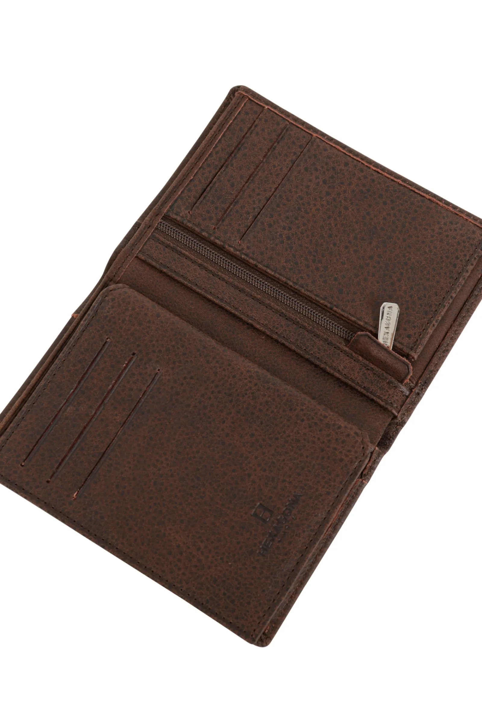 Hexagona Wallet<European wallet - 2 flaps - Leather