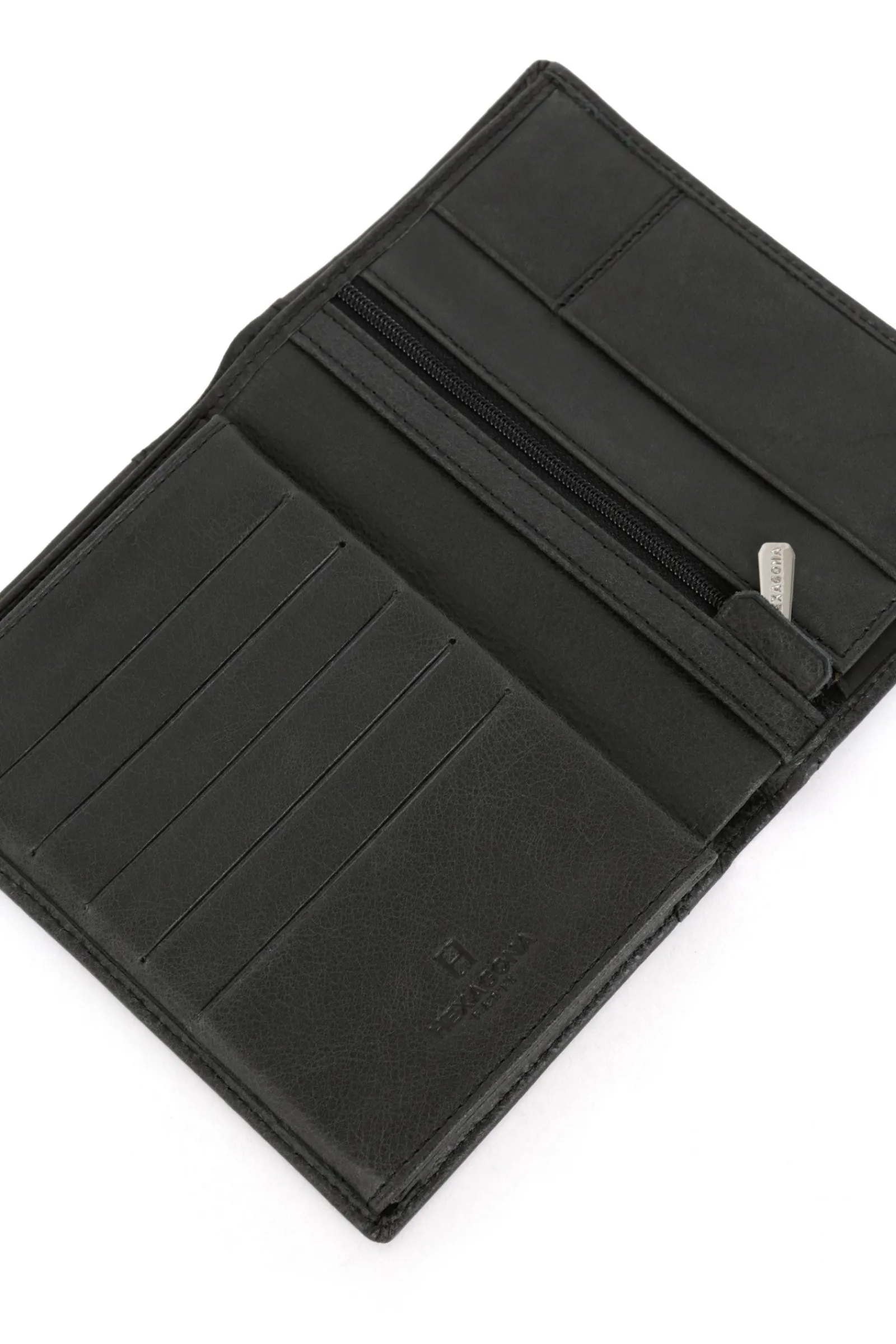 Hexagona Wallet<European wallet - 3 flaps - Leather