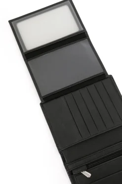 Hexagona Wallet<European wallet - 3 flaps - Leather