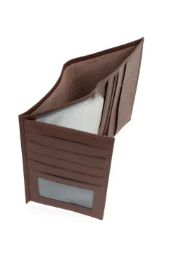 Hexagona Wallet<European wallet - 2 flaps - Leather