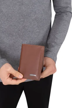 Hexagona Wallet<European wallet - 2 flaps - RFID stop - Leather