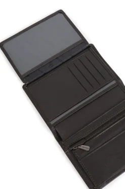 Hexagona Wallet<European wallet - 2 flaps - RFID stop - Leather