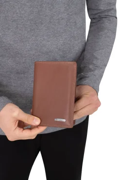 Hexagona Wallet<European wallet - 2 flaps - RFID stop - Leather