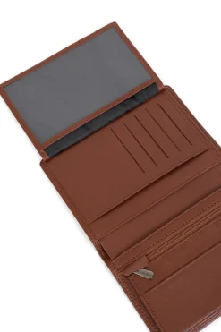 Hexagona Wallet<European wallet - 2 flaps - RFID stop - Leather