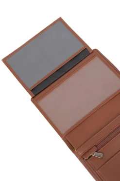 Hexagona Wallet<European wallet - 2 flaps - RFID stop - Leather