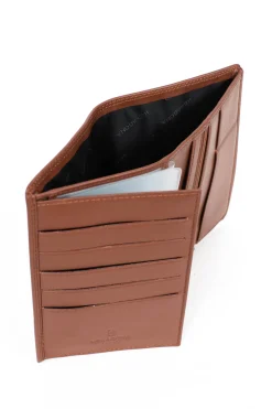 Hexagona Wallet<European wallet - 2 flaps - RFID stop - Leather