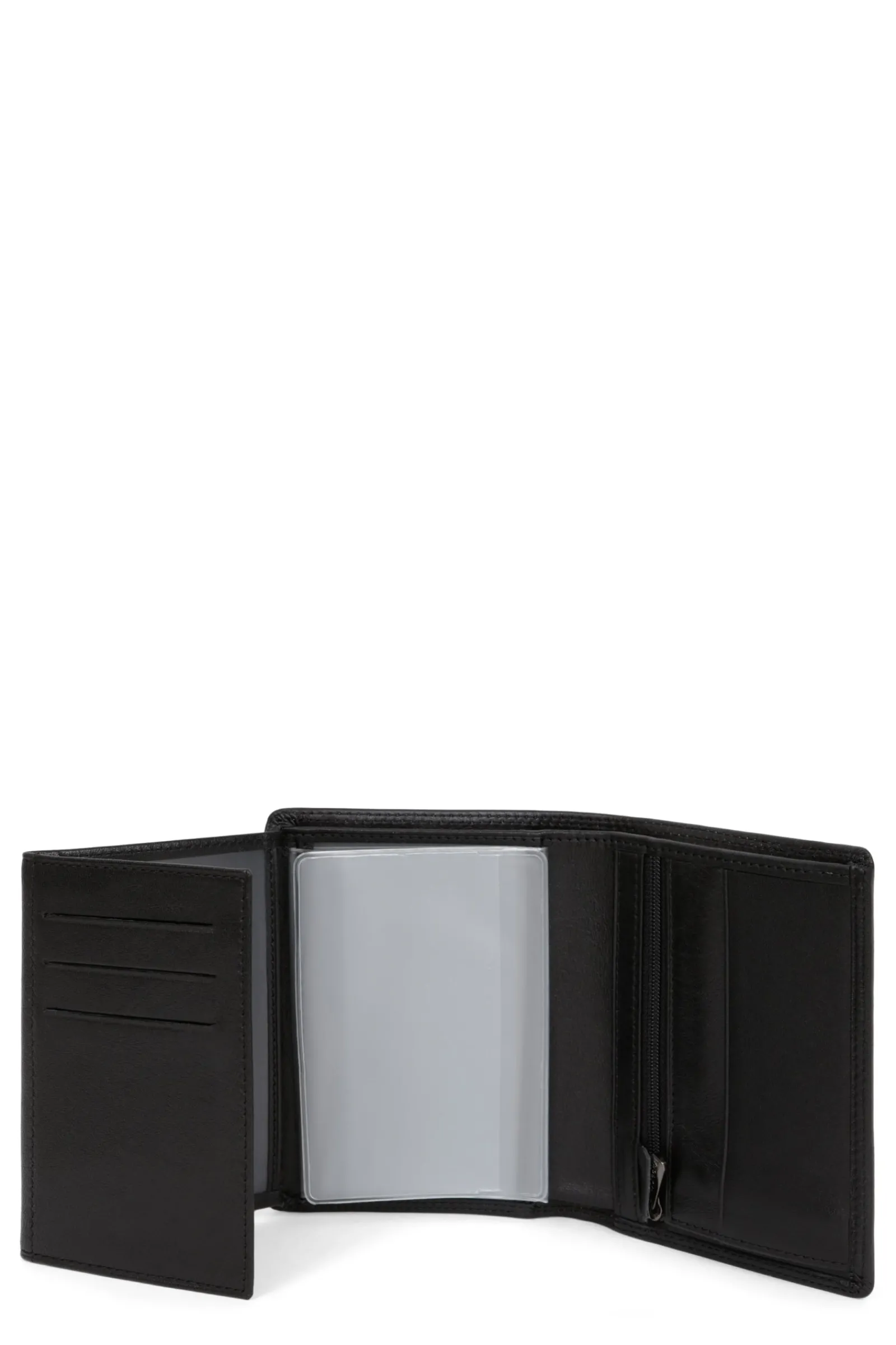 Hexagona Wallet<European wallet - 3 flaps - RFID Stop - Leather