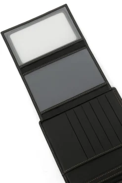 Hexagona Wallet<European wallet - 3 flaps - Leather