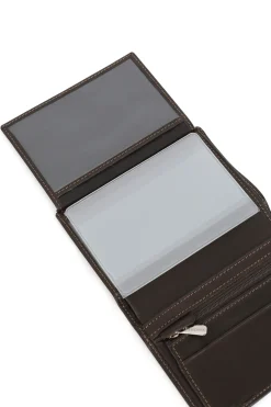 Hexagona Wallet<European wallet - 2 flaps - Leather