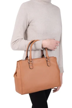 Women Hexagona Handbag<Handbag with 2 handles - A4 - Leather