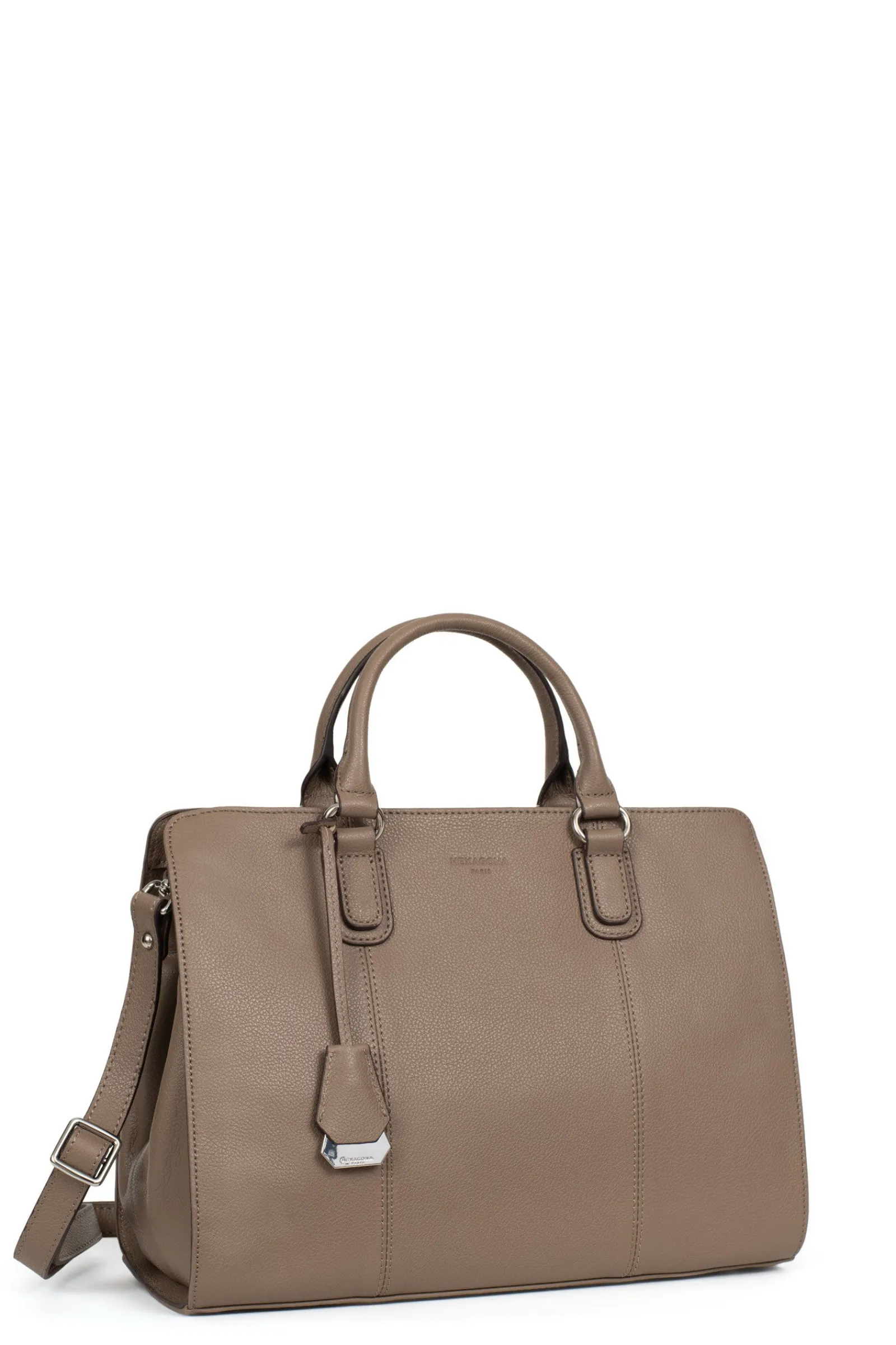 Women Hexagona Handbag<Handbag with 2 handles - Leather