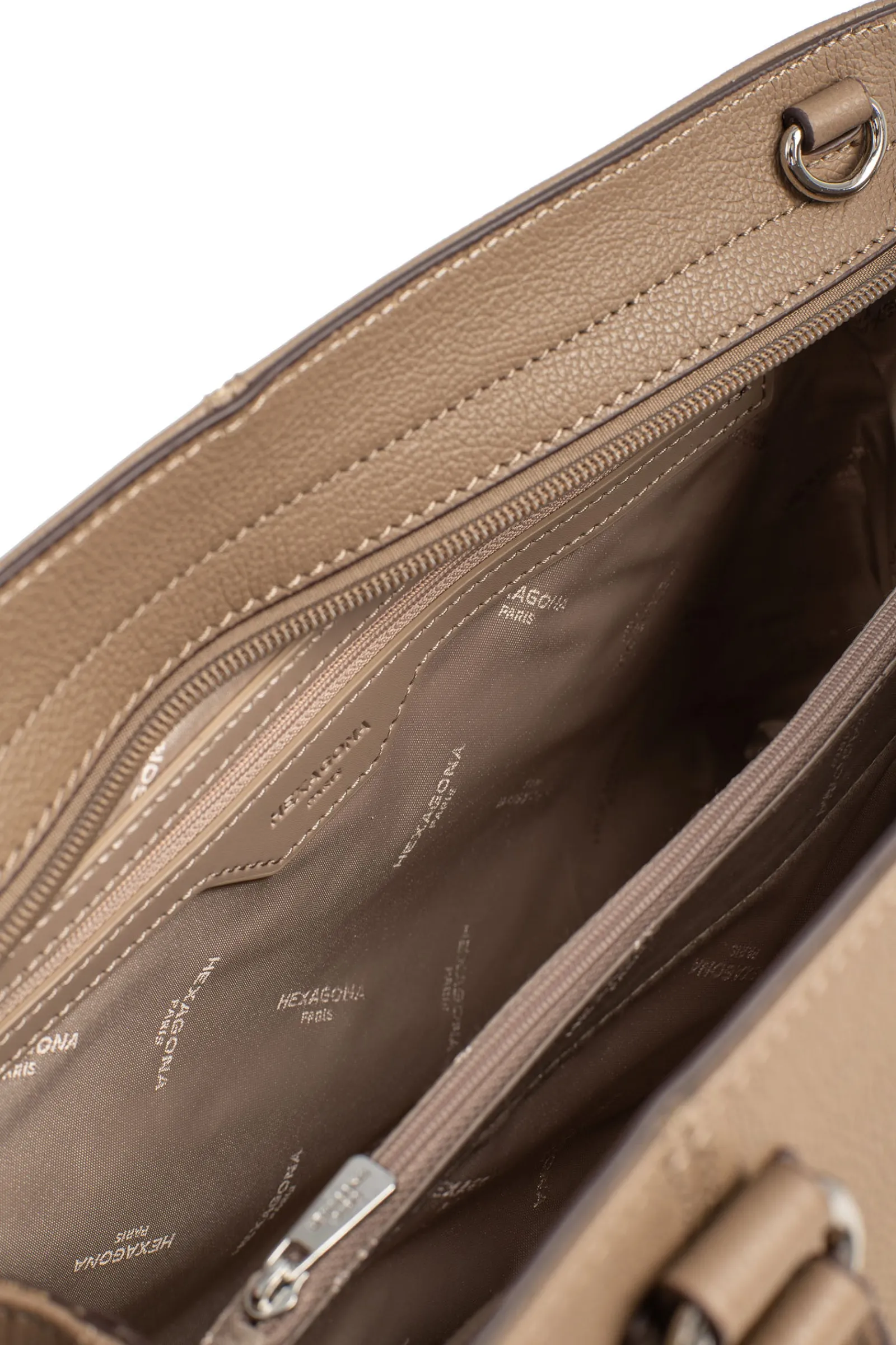 Women Hexagona Handbag<Handbag with 2 handles - Leather