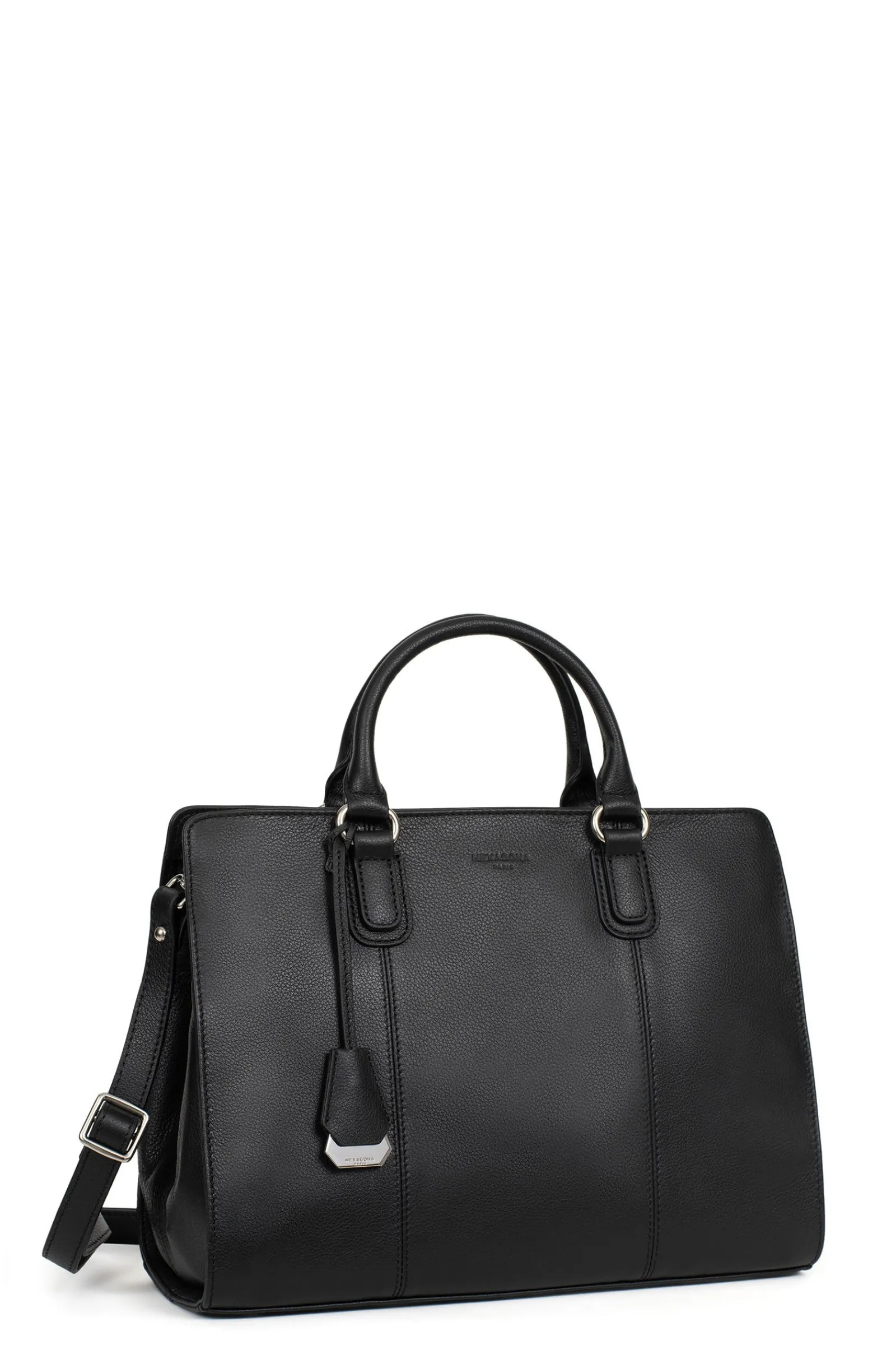Women Hexagona Handbag<Handbag with 2 handles - Leather