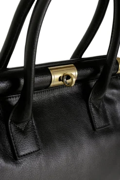 Women Hexagona Handbag<Handbag with 2 handles - Leather