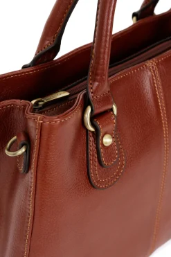 Women Hexagona Handbag<Handbag with 2 handles - Leather
