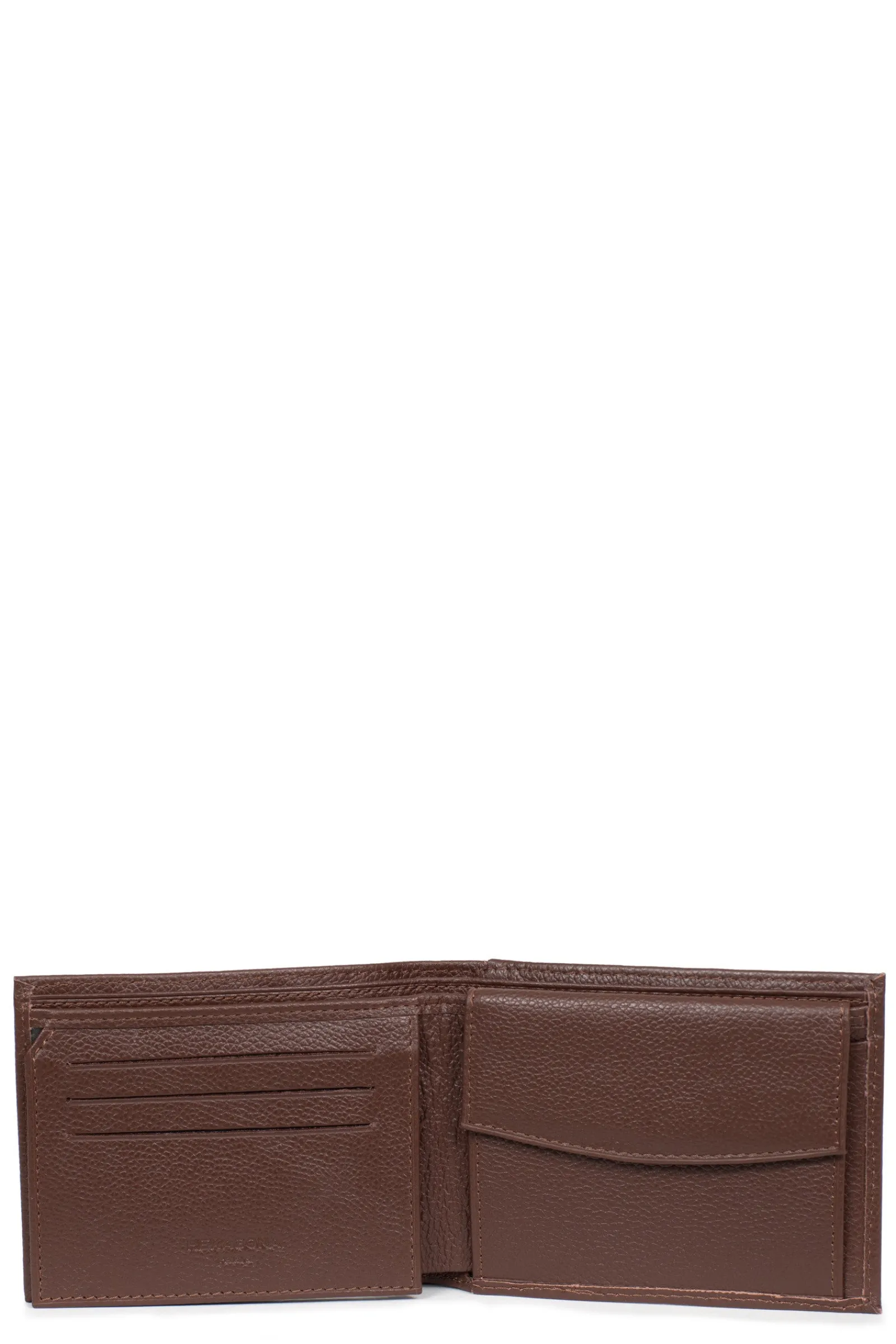 Hexagona Wallet<Italian wallet - 2 flaps - Leather