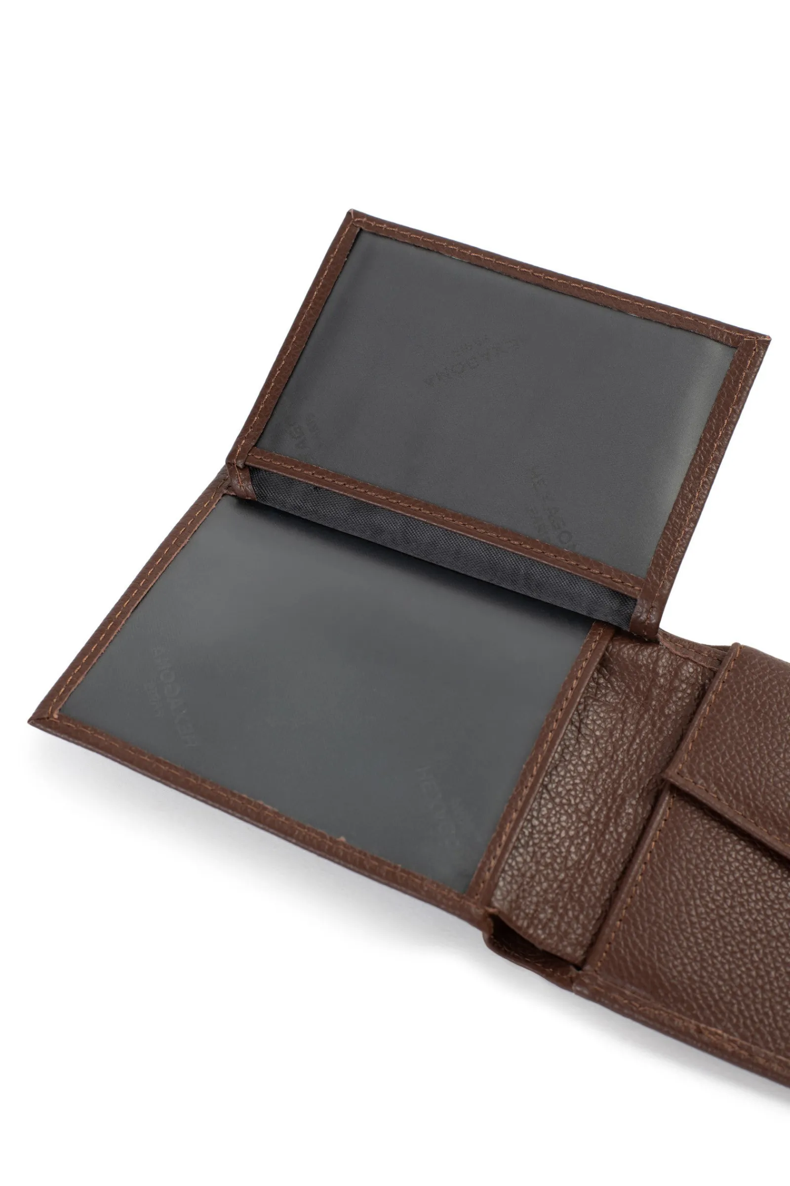 Hexagona Wallet<Italian wallet - 2 flaps - Leather