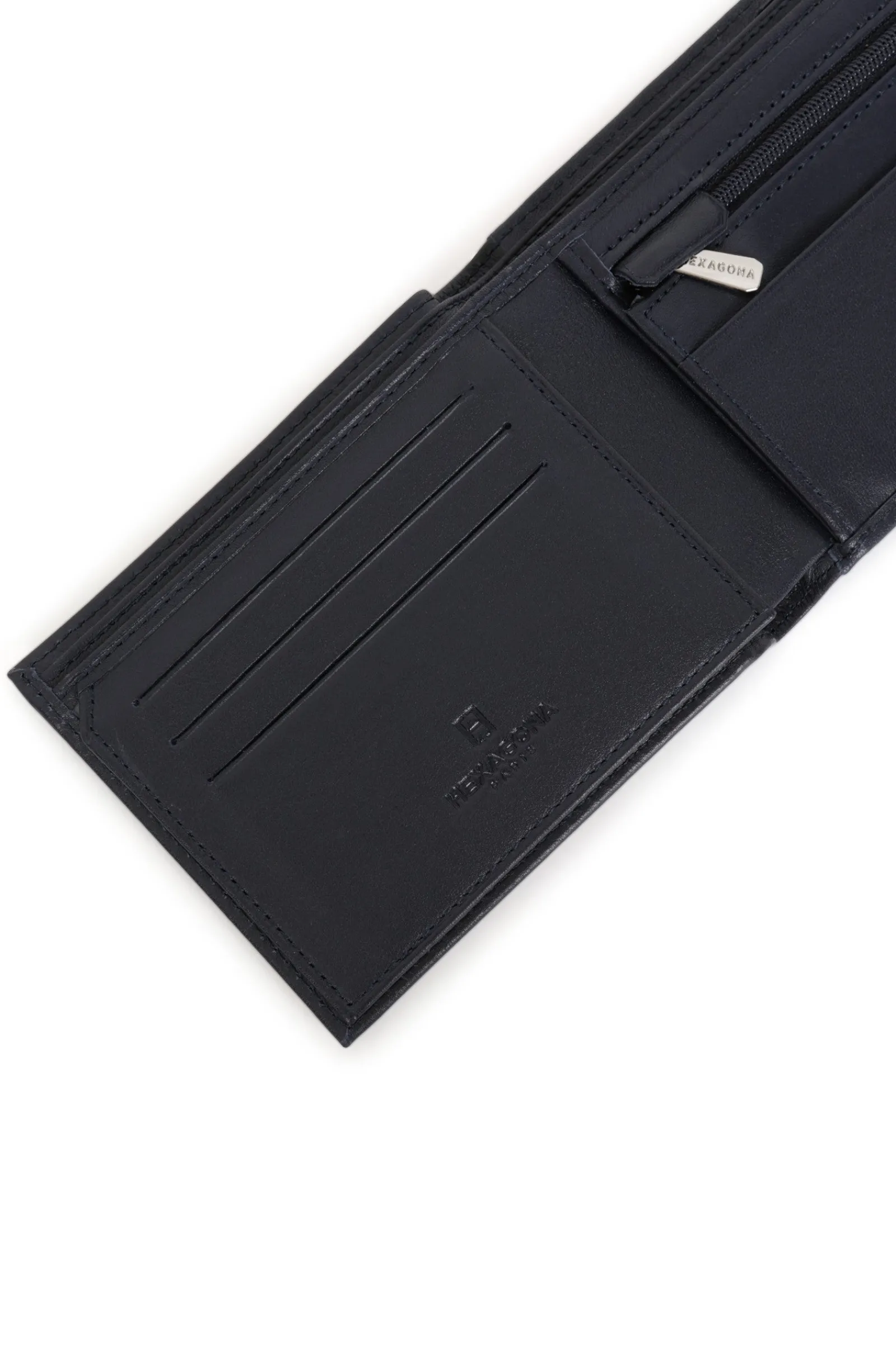 Hexagona Wallet<Italian wallet - 2 flaps - Leather