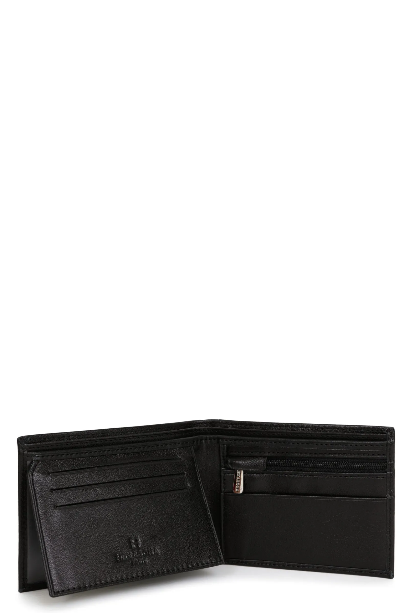 Hexagona Wallet<Italian wallet - 2 flaps - Leather